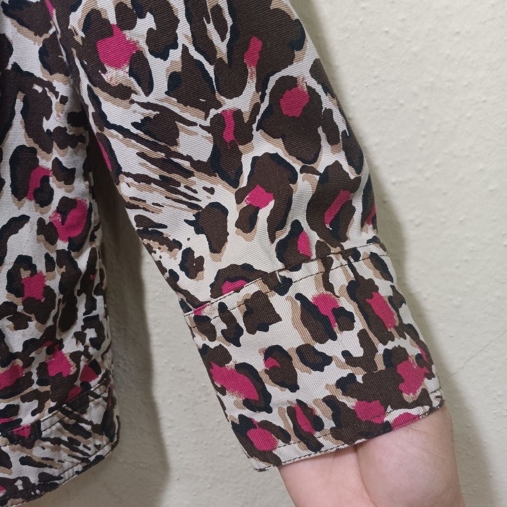Charter Club Leopard Print Button-Down Shirt - Picture 3 of 11